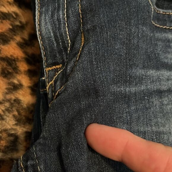 Big Star Liv Skinny Blue Factory Distressed Denim Jeans Festival Concert Event - Picture 7 of 13